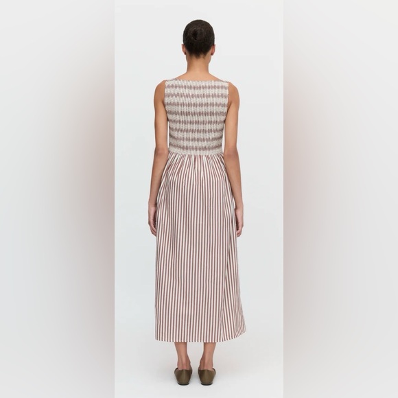 Hill House Cosima Nap Dress in Rust Stripe - Picture 5 of 5